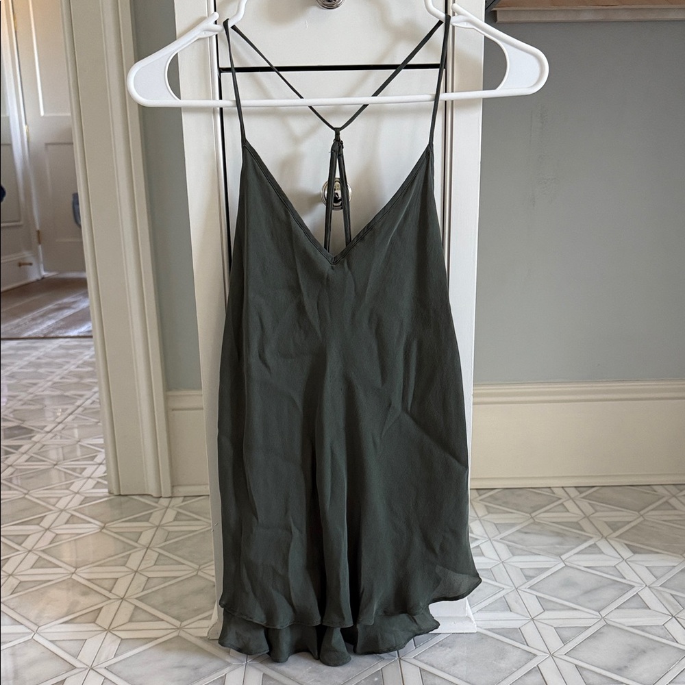 Anthropologie Dark Green Camisole